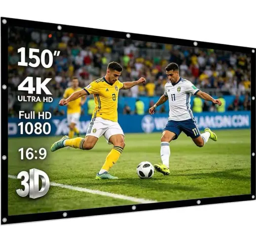 TELÃO COM 150 POLEGADAS PARA ASSISTIR A COPA IDEAL PARA HY300, HY320 E PROJETORES PROFI