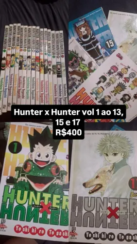 Mangá Hunter x Hunter vol 1 ao 13, 15 e 17