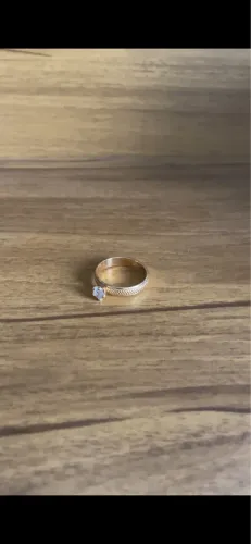ALIANÇA BANHADA A OURO 18K COM ZIRCÔNIA Rommanel