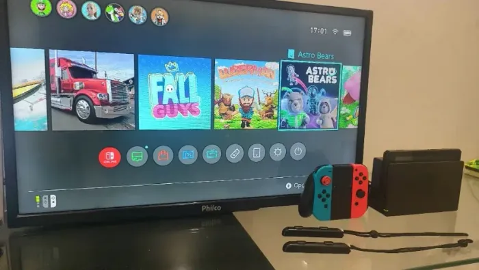 Nintendo Switch V2, Todo original + jogos digitais , pronto para jogar na tv ou portatil