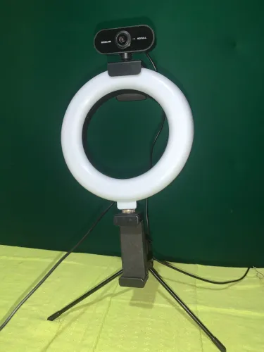 Kit de gravação ringue light + Câmera 1080p 30 fps