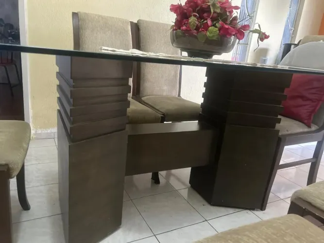 Mesa completa de vidro