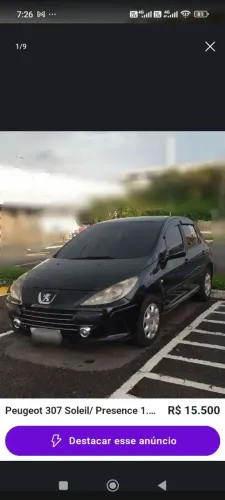 Peugeot 307 Soleil/ Presence 1.6/1.6 Flex 16V 5P 2008