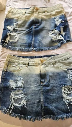 Saias jeans lindas super confortáveis! Maravilhosas!!!
