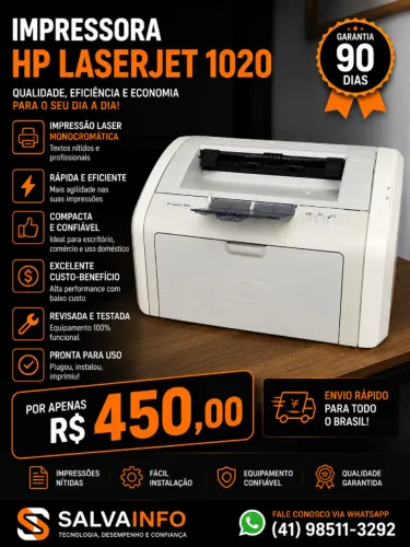 Impressora HP Laser Jet 1020