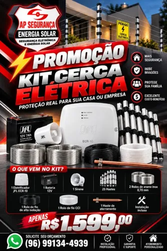 Cerca elétrica para sua residência