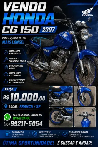 Vendo titan 150 ano 2007 zerada