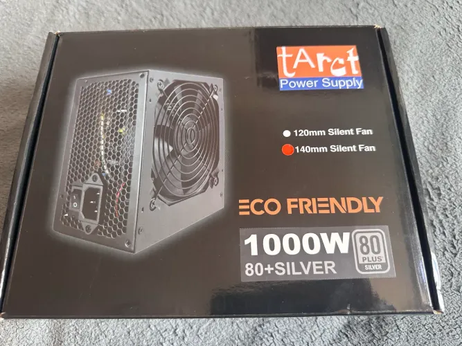 Fonte Gamer Tarct 1000W Real 80 Plus Silve