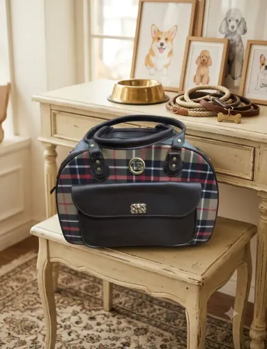 Bolsa Chic Para Transporte De Animais De Estimação 42cm × 33cm