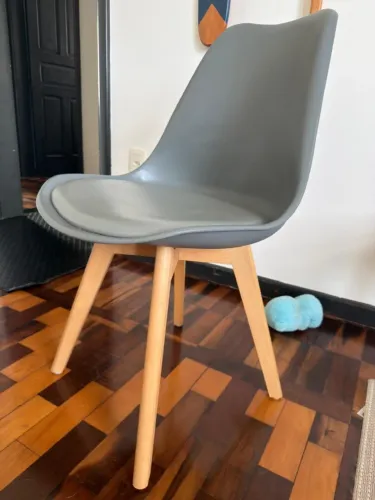 CADEIRA CONJUNTO 4 (estrutura em madeira maciça /cinza)