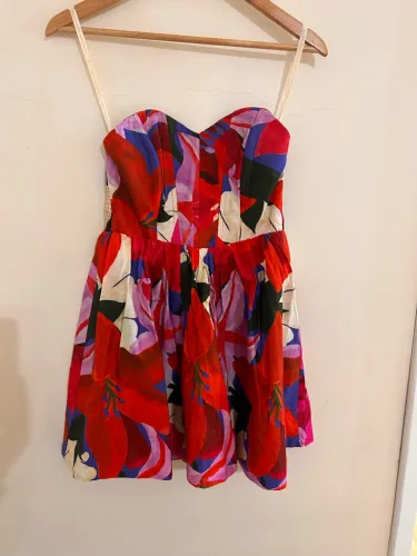 Vestido FARM tomara que caia Tam. G