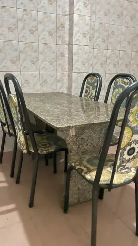 Mesa de jantar 6 lugares mármore