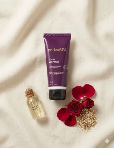 Creme hidratante  rosa secretas