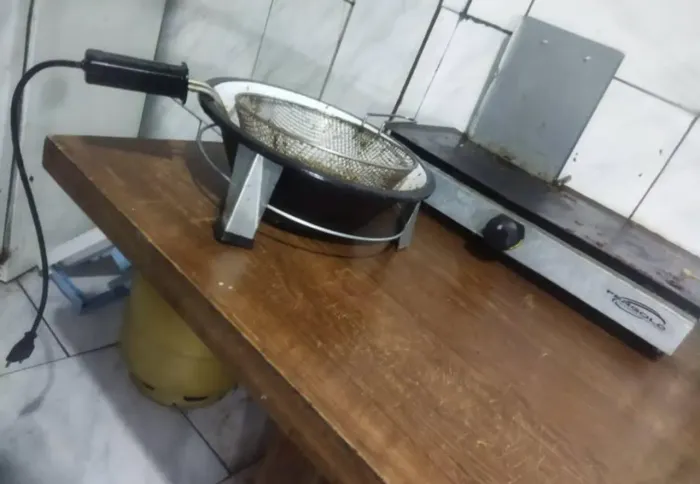 Chapa e fritadeira 