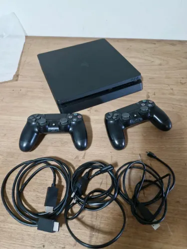 PlayStation 4 Ps4 Slim 2 controles originais completo