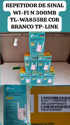 01UN - TP-LINK WIFI TL-WA855RE(BR) 300MBPS WALL PLUG EXTENSÃO WIFI