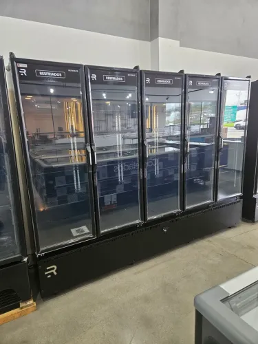 refrigerador expositor 5 portas para mercados e conveniências - novo
