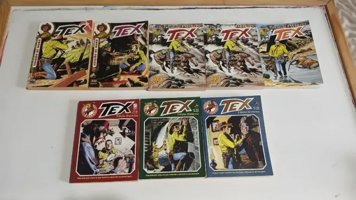 tex especiais - 8 gibis em oferta - tex ouro, platinum e edição histórica + 300 pag. cada