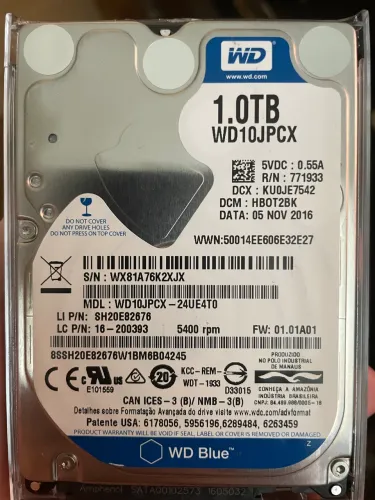 HD 1TB WDBlue Notebook