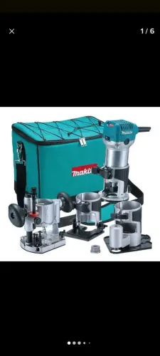 Tupia manual Makita com kit 6mm 700 watts modelo rt0700cx3 + kit de fresa.