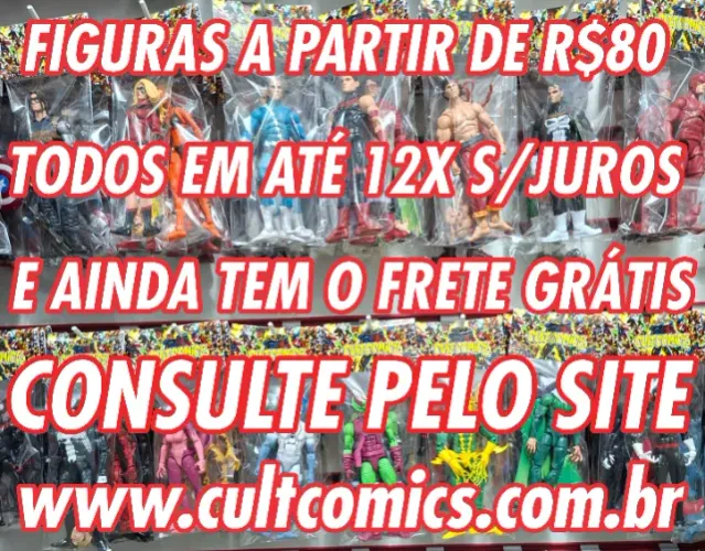 Figuras de Ação a partir de R$ 80,00 Marvel e DC