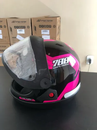 Capacete 56 rosa 788 pro tork loja