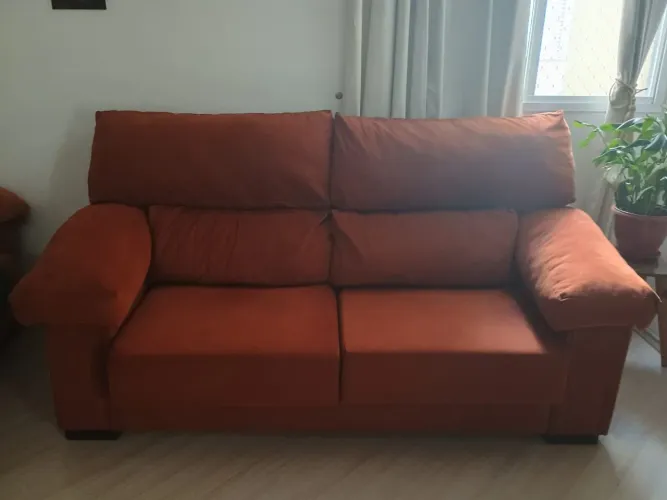 Sofa retratil e reclinável terracota - 2 mts