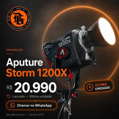 Luz LED Aputure Storm 1200X Bi-Color Profissional | Nova | Última Unidade