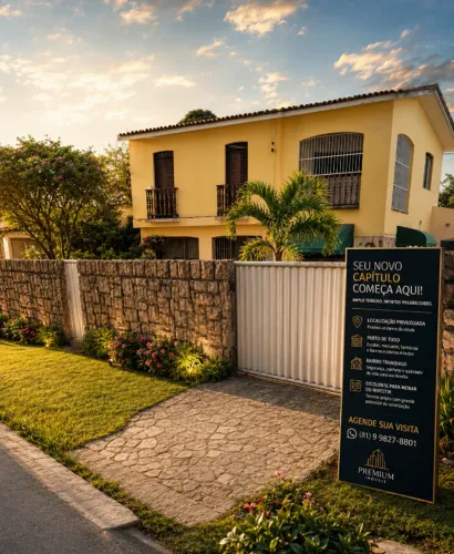 Casa em João Pessoa PB, bairro Jaguaribe com 4 quartos, varanda, garagem para 3 carros. 