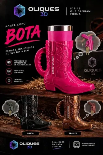 Porta-Copo Bota + Chaveiro Exclusivo ?