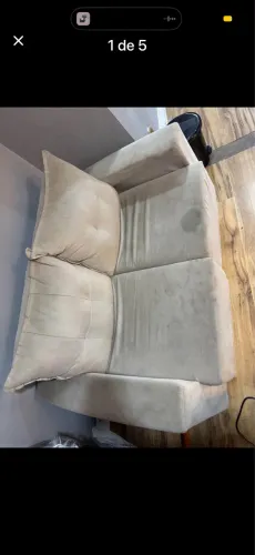 Sofá marrom dois lugares retrátil 140x100 em perfeito estado confortável único dono