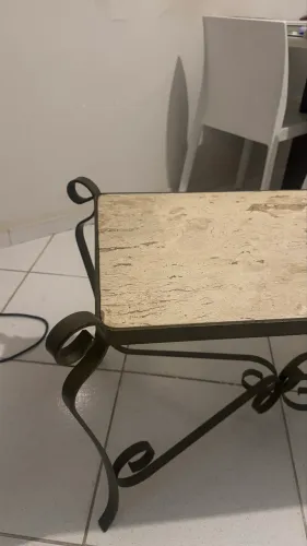 CONJUNTO EM MÁRMORE E FERRO