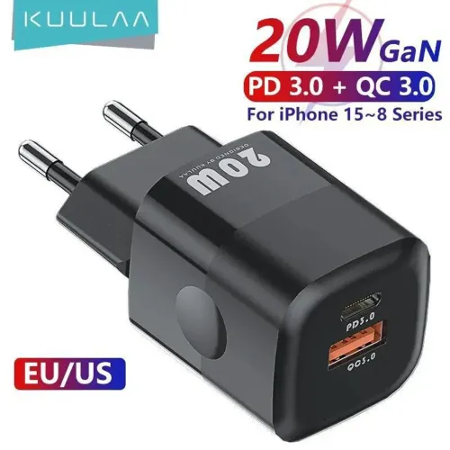 Carregador De Celular 20W Kuulaa Premium (Original e Lacrado)