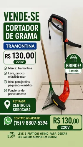 Cortador de Grama Tramontina 220v