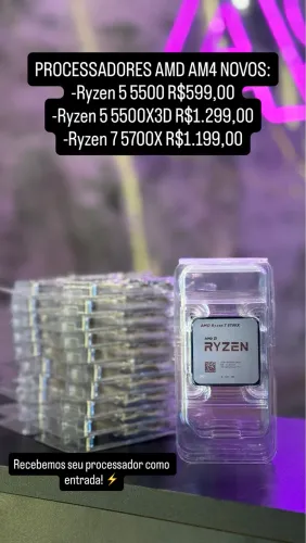 Processador Ryzen 7 5700X NOVO