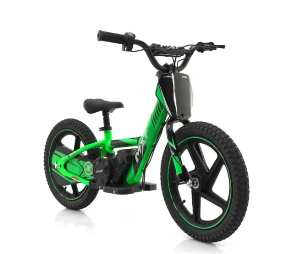 Bicicleta Elétrica Infantil Verde Aro 16 Equilíbrio E-bike Mxf