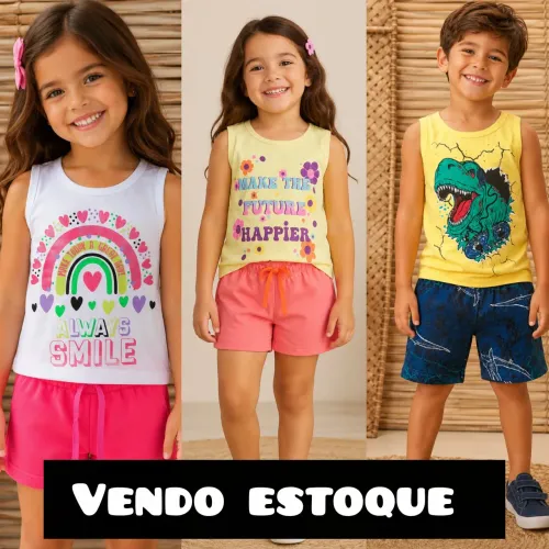 Vendo estoque de 60 peças roupas novas infantil
