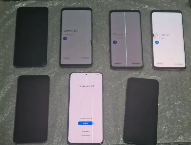 LOTE 21 PÇS DE SMARTPHONE SAMSUNG S20 PLUS S20 NOTE10 S9 PLUS S9 FUNCIONAIS MOSTRUÁRIO