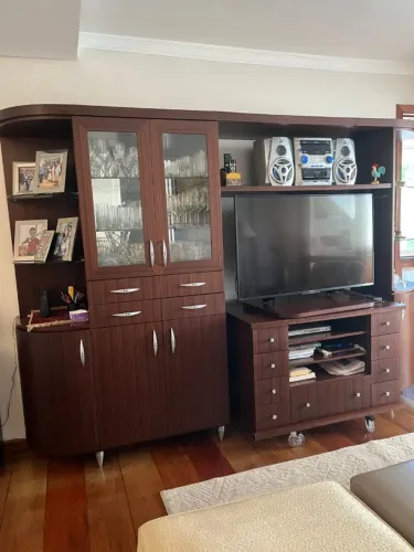 Móvel de Sala Completo - Rack, Cristaleira e Estante para TV