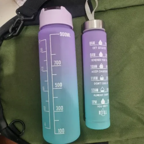 kit 2 garrafas motivacionais 900ml e 300ml