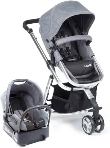 Safety St Travel System Mobi NV Trio Grey Denim Silver