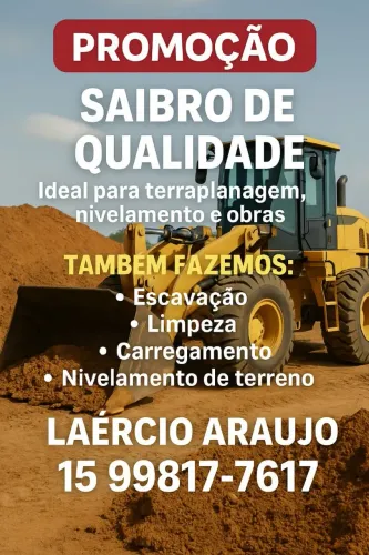 Materiais para forro, Saibro branco/vermelho e Terra boa