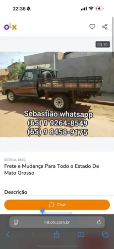 Frete mudanças e carretos 