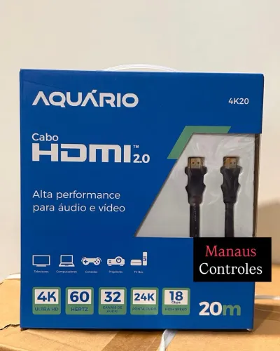 Cabo Hdmi 20 Metros Blindado - Alto Padrão de Resolução 4K