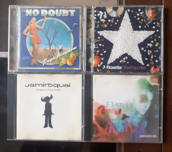 CDS POP ROCK INTERNAC. - Coleção 4 Cds, Alanis Morissette, No Doubt, Roxette, Jamiroquai