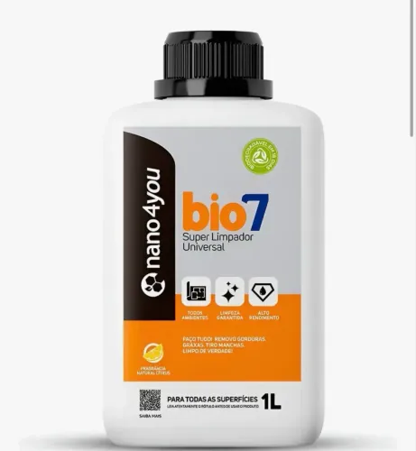 Desengraxante Universal Bio7 Nano4You 1L - Remove Graxa, Gordura e Sujeiras Difíceis