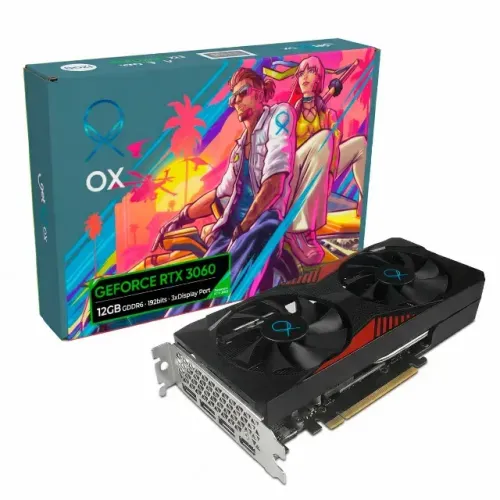 RTX 3060 12GB OX NVIDIA GeForce GDDR6 192-bit PCIe 4.0 Dual Fan FRETE GRÁTIS