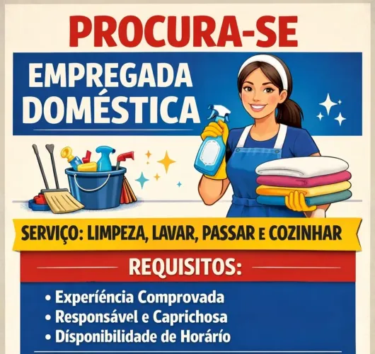 Procuro uma pessoa para limpar minha casa no bairro Alice maia