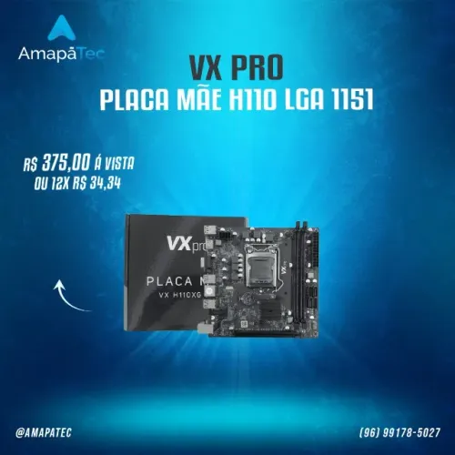 Placa Mãe Vxpro Placa Mãe Vxpro H110 Micro LGA 1151