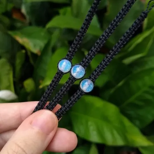 LOTE com 50 pulseiras macramê com Pedra da Lua - tipo hippie praiana